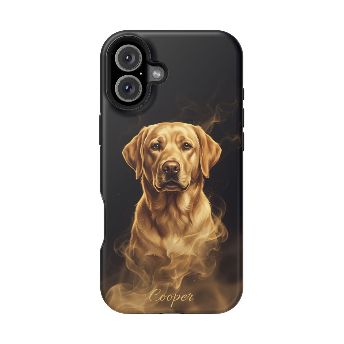 Personalized Gold Smoke Labrador Phone Case — Tough Magnetic Case with Wireless Charging