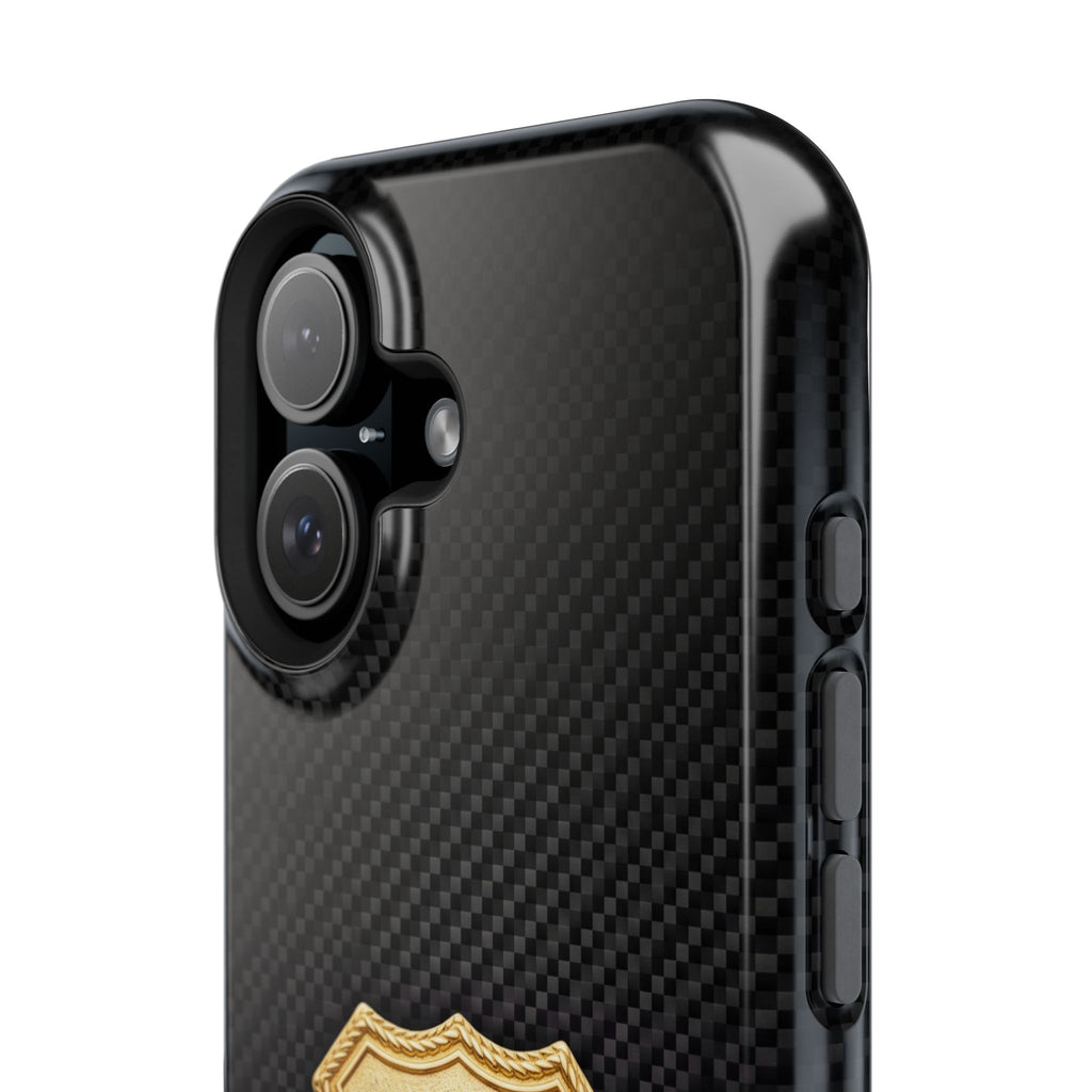 Gold Paramedic Badge Black Phone Case — Magnetic Wireless Charging Cover