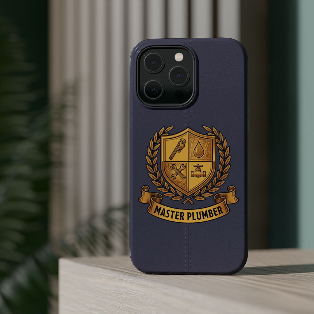 Master Plumber Crest Phone Case — Heraldic Shield Wireless Charging Cover
