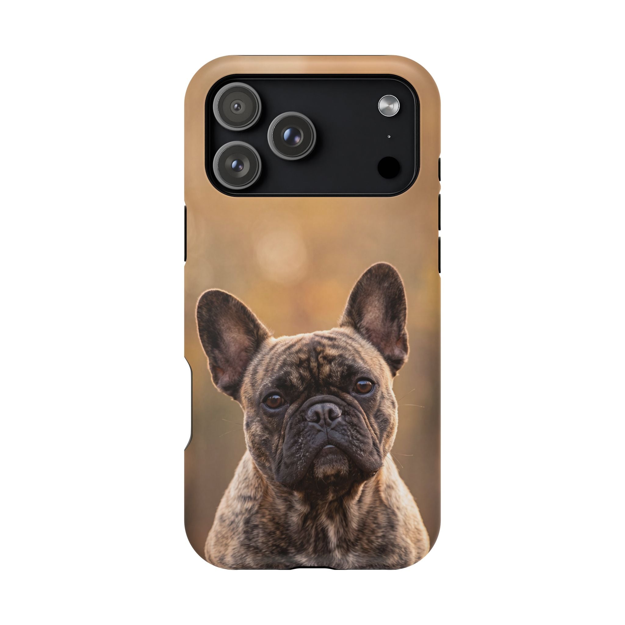 Brindle French Bulldog Phone Case — Impact-Resistant Wireless Charging Cover