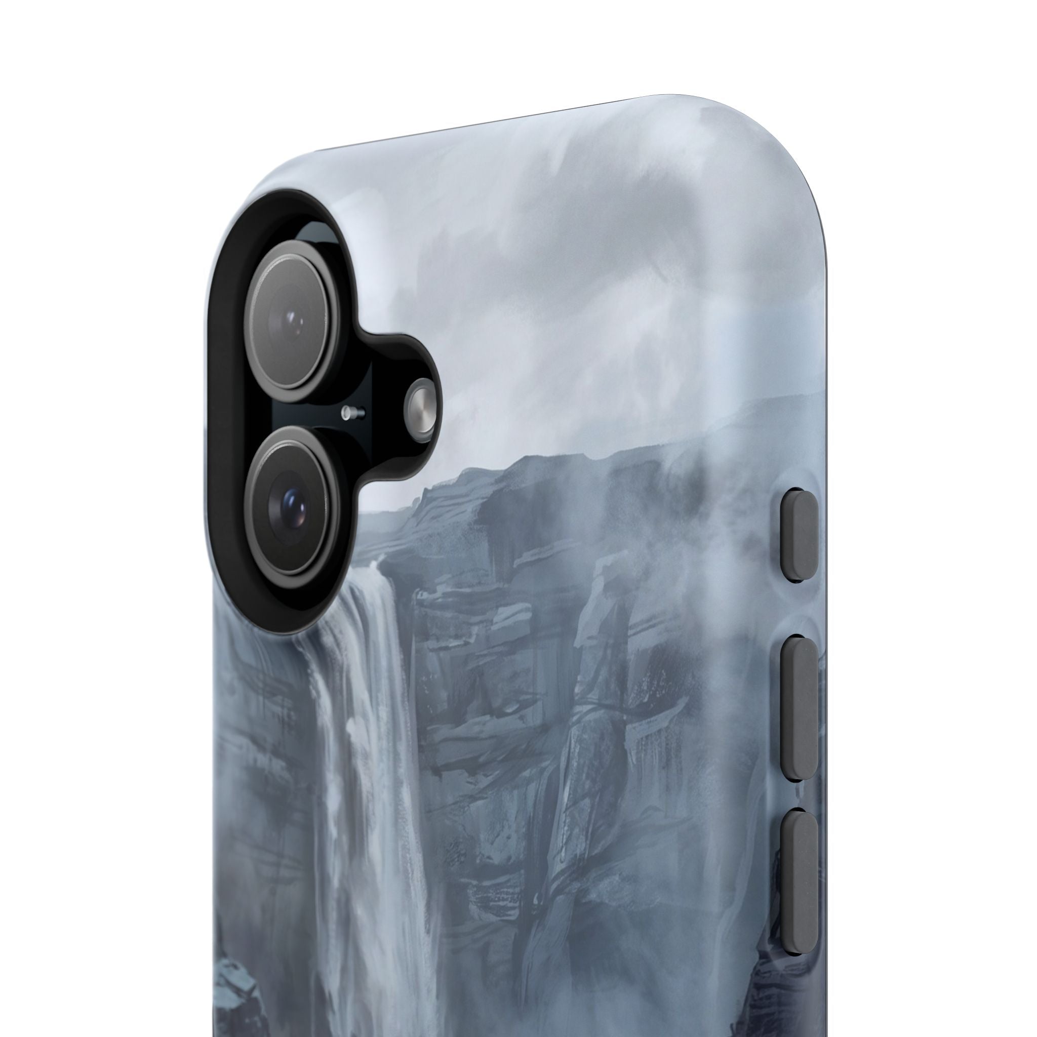 Personalized French Bulldog Misty Waterfall Phone Case — Wireless Charging Cover