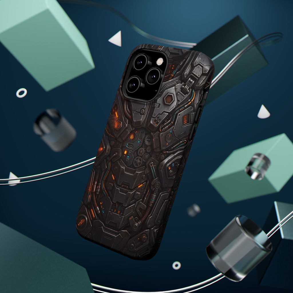 Mech Armor Phone Case — Industrial Circuit Wireless Charging Cover