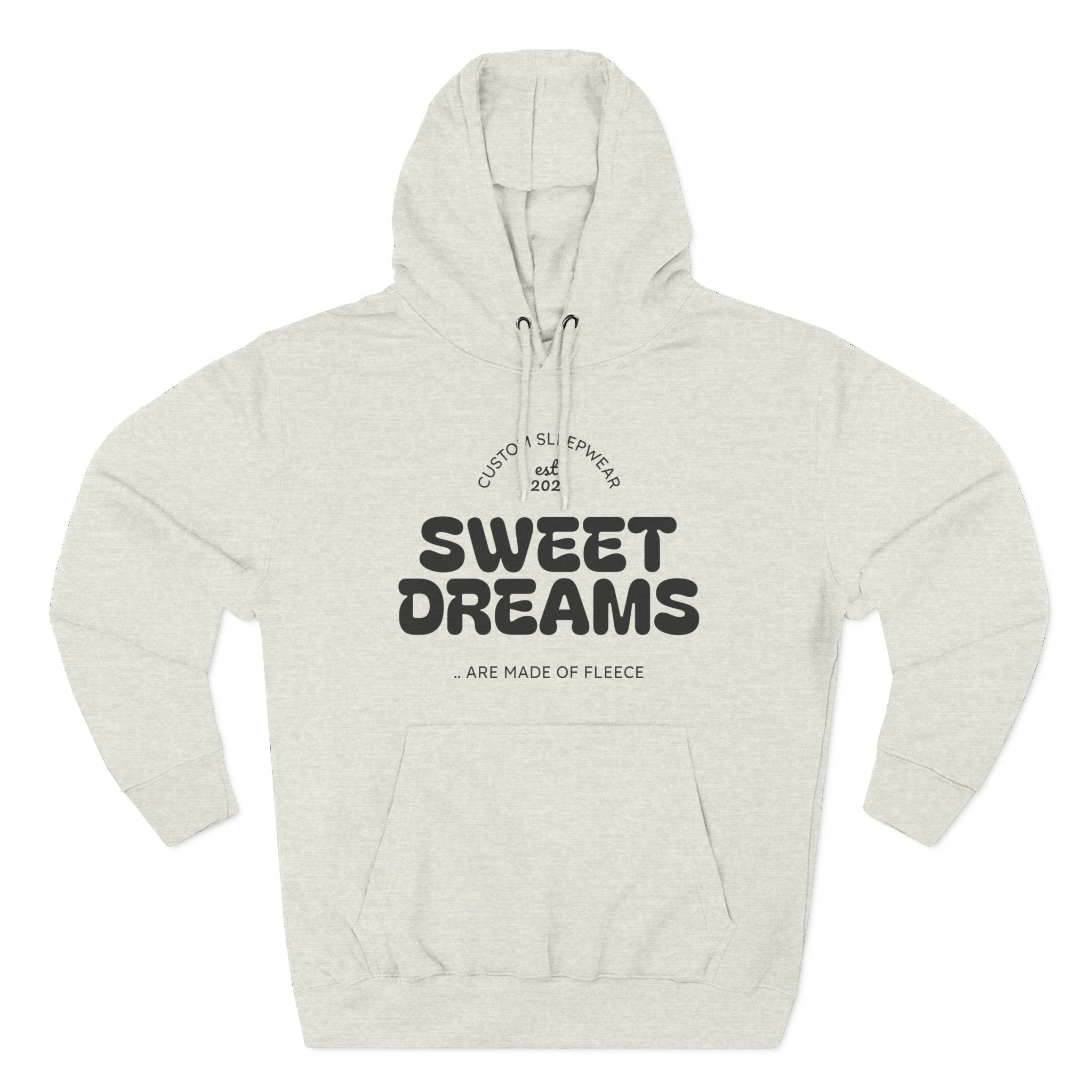 Sweet Dreams Hoodie — Cozy Fleece Pullover with Retro Script