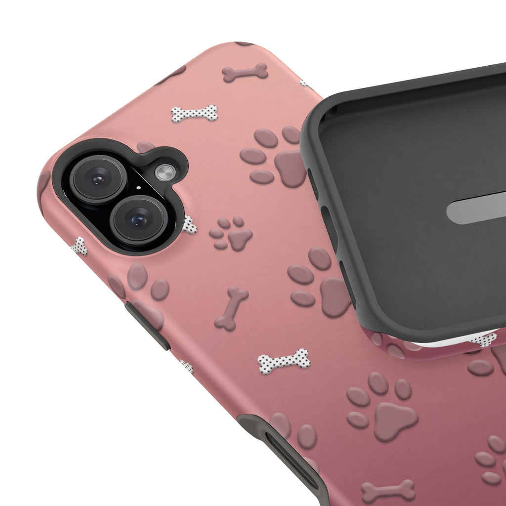 Paws & Bones Phone Case — Impact-Resistant Wireless Charging Cover
