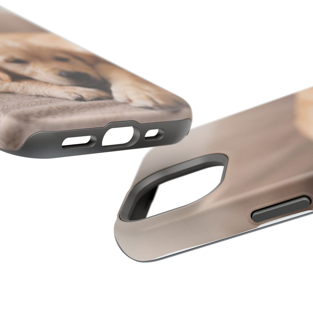 Golden Retriever Puppy Phone Case — Impact-Resistant Wireless Charging Cover