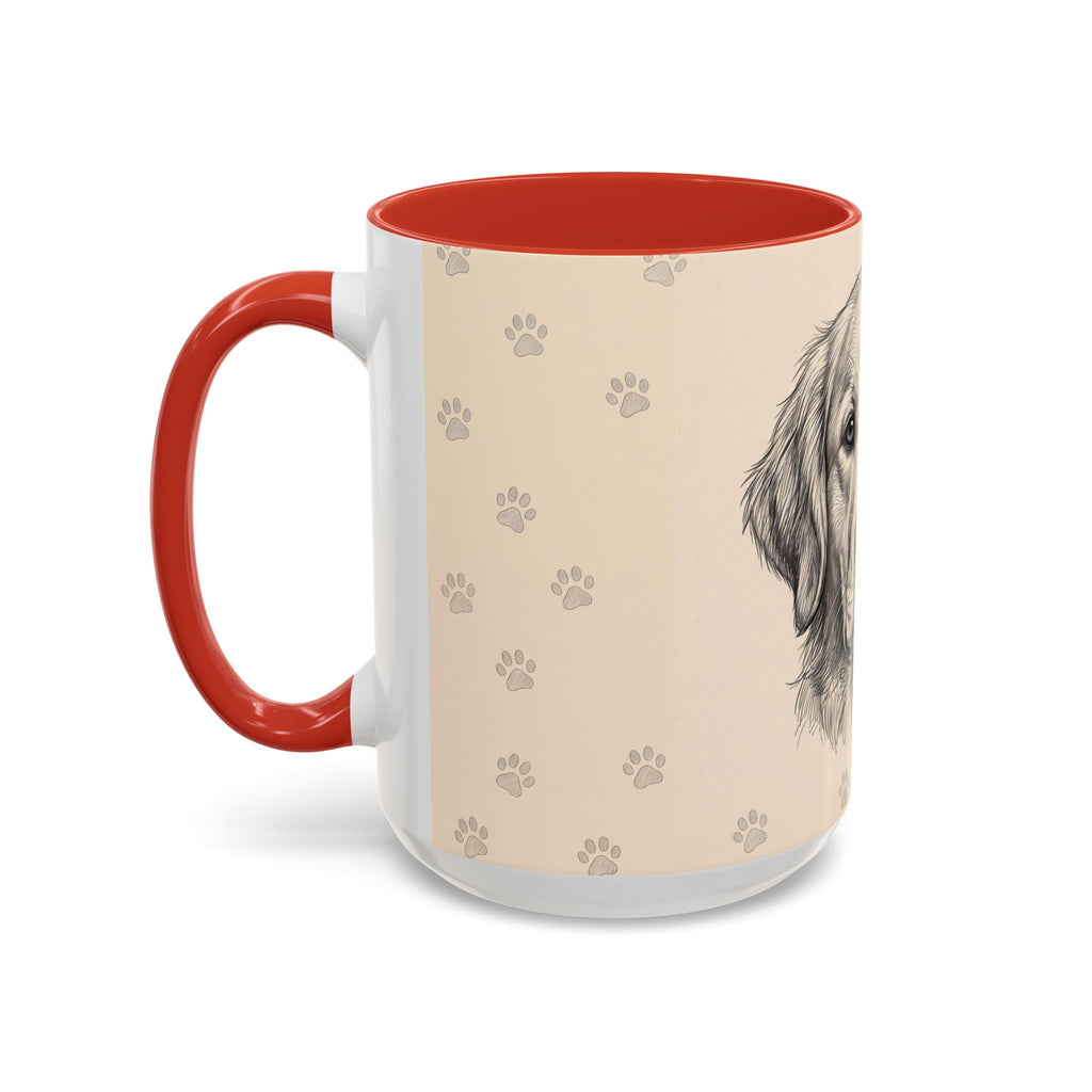 Golden Retriever Sketch Mug | Golden Retriever Lover Gift | Pencil Art Dog Coffee Mug