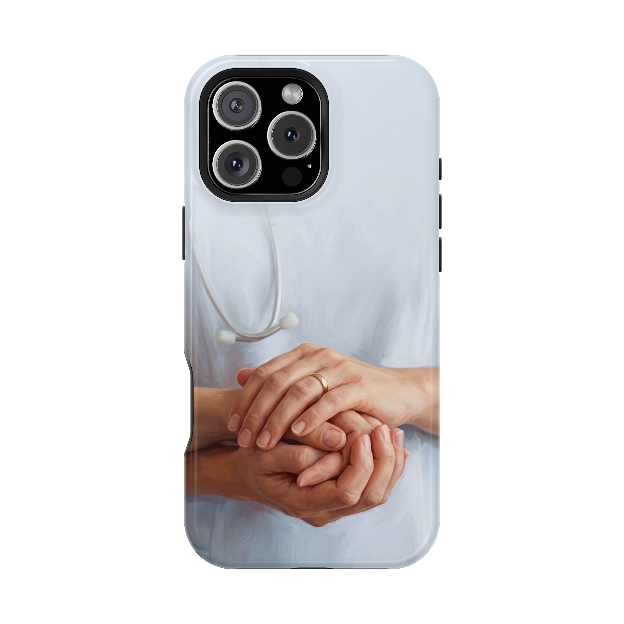Impact-Resistant Phone Case — Caring Hands Wireless Charging Cover