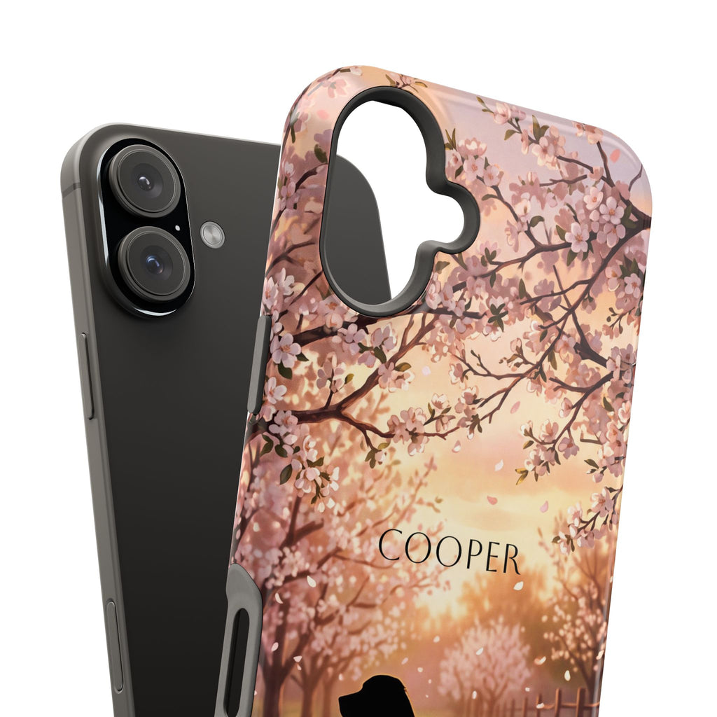 Personalized Golden Retriever Autumn Forest Phone Case — Wireless Charging Cover
