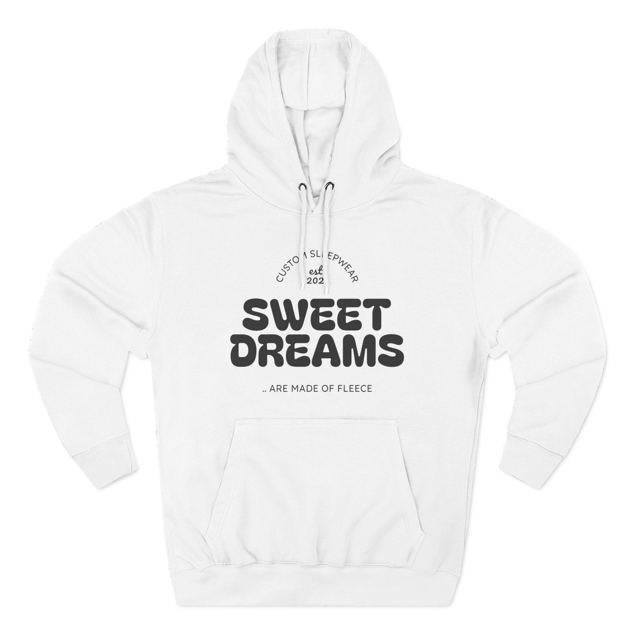 Sweet Dreams Hoodie — Cozy Fleece Pullover with Retro Script
