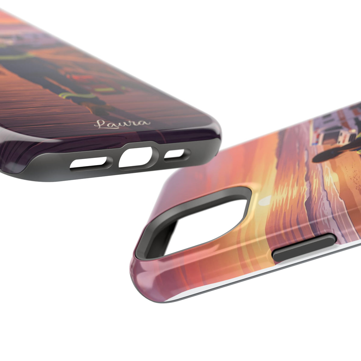 Sunset Boardwalk Personalized Paramedic Phone Case — Wireless Charging Cover