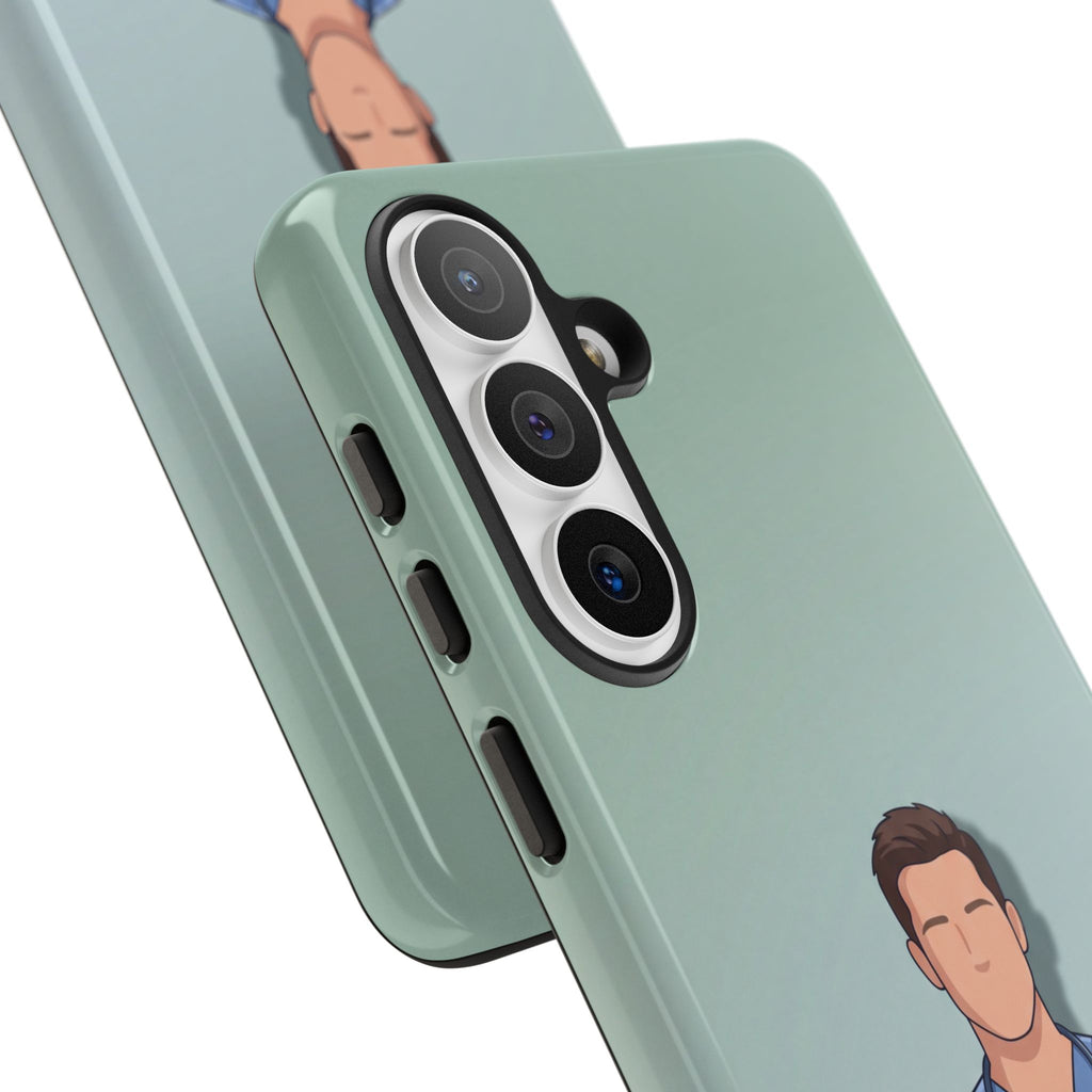 Male Nurse Phone Case | Confident Nurse in Blue Scrubs Illustration | iPhone & Samsung