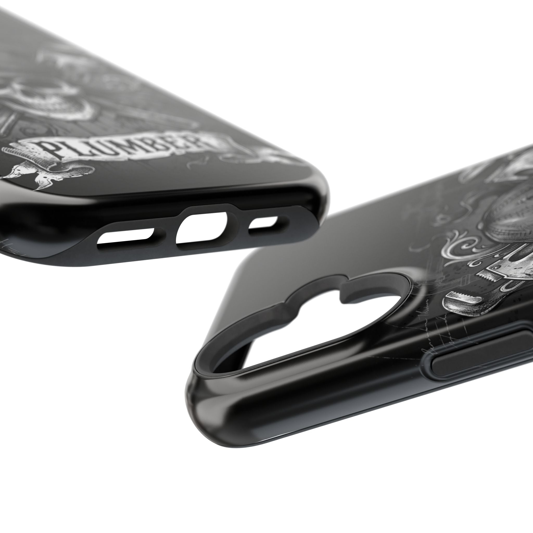 Skull & Wrenches Plumber Phone Case — Wireless Charging Cover