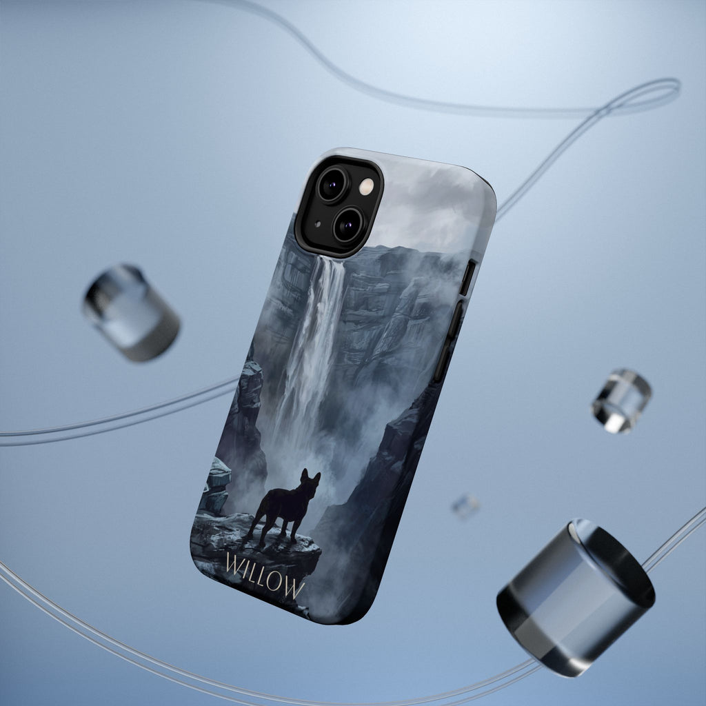 Personalized French Bulldog Misty Waterfall Phone Case — Wireless Charging Cover