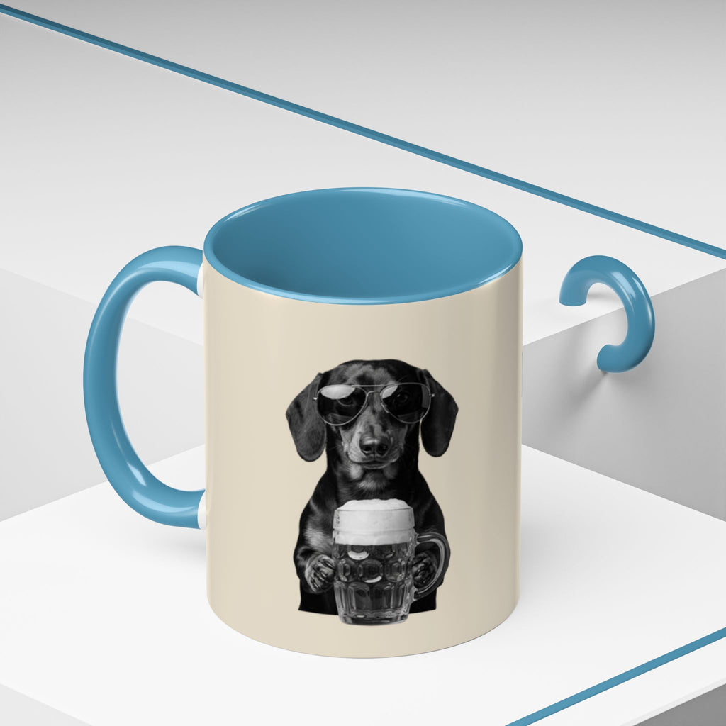 Personalized Dachshund Mug | Custom Name Coffee Mug | Funny Sausage Dog Gift | Beer Lover Dog Mug