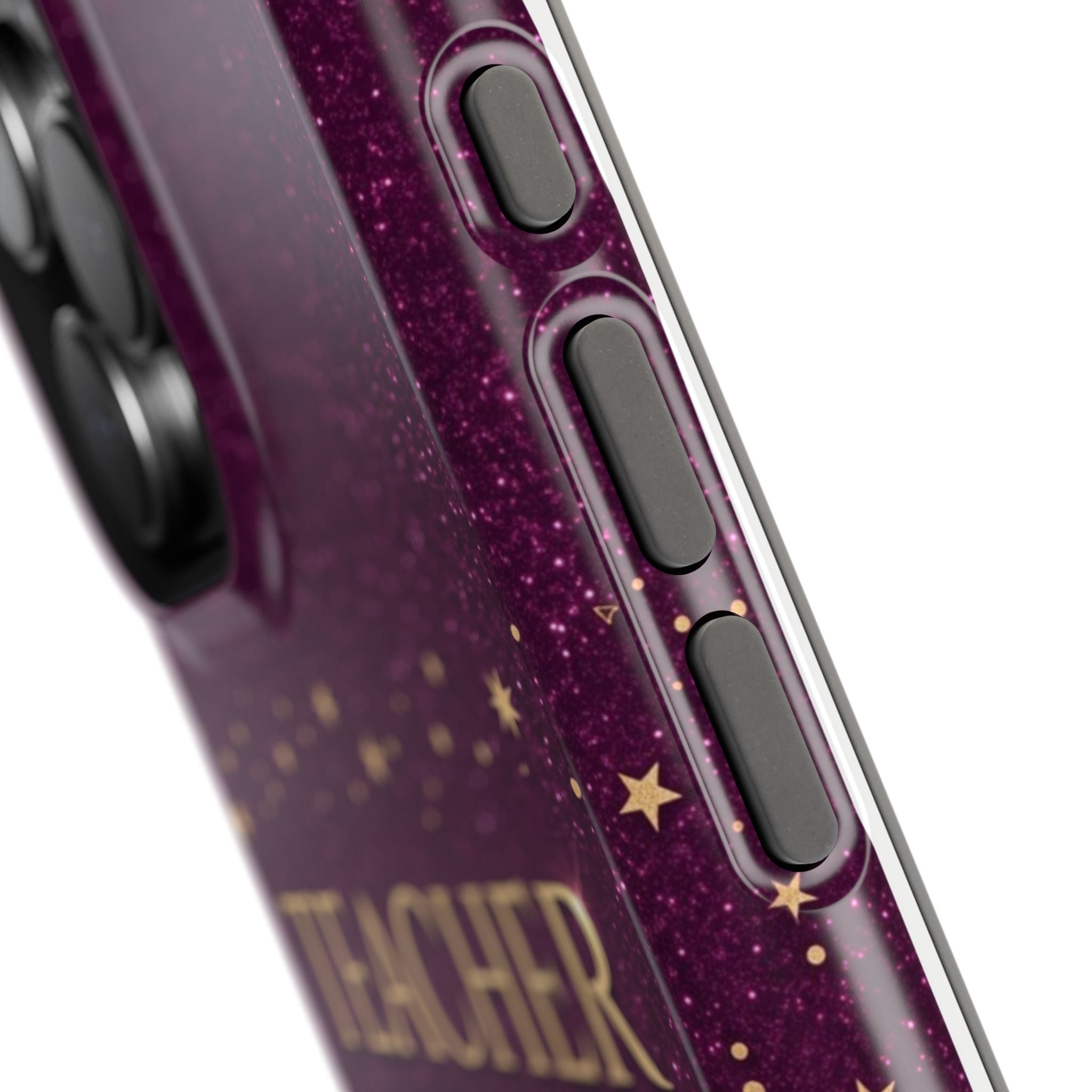Teacher Life Glitter Butterfly Phone Case — Wireless Charging Cover