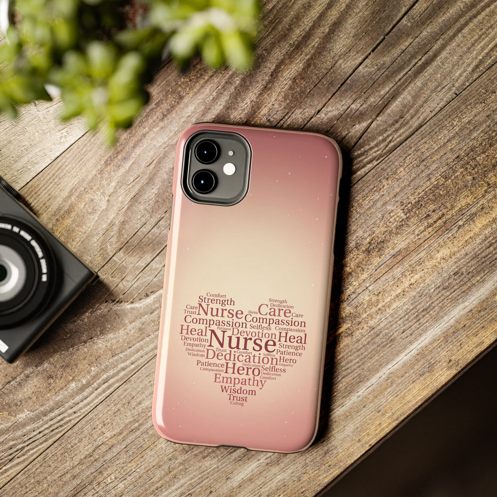 Nurse Heart Word Cloud Phone Case | iPhone & Samsung Galaxy series