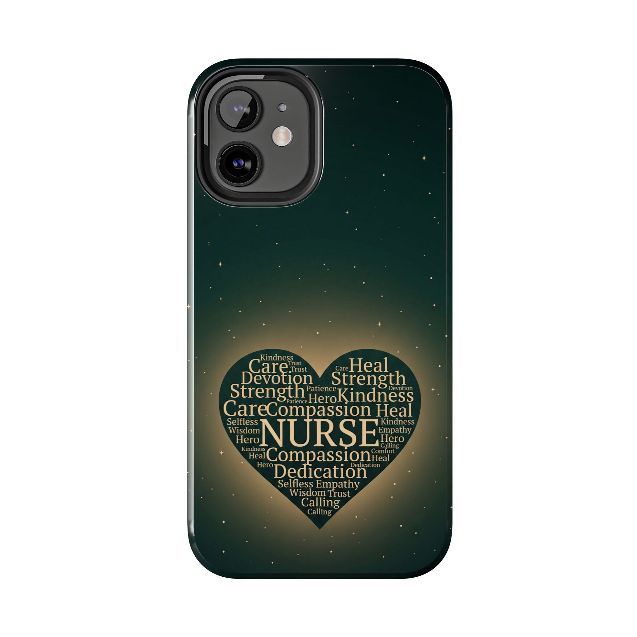 Nurse Heart Tough Phone Case — Inspirational Word Cloud Tribute - iphone and Samsung Galaxy series
