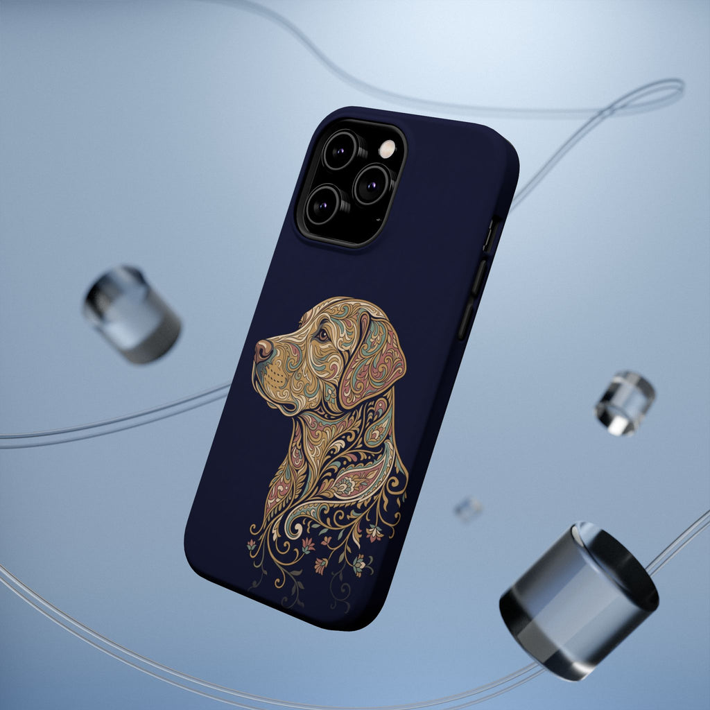 Paisley Labrador Phone Case — Tough Magnetic Case with Wireless Charging