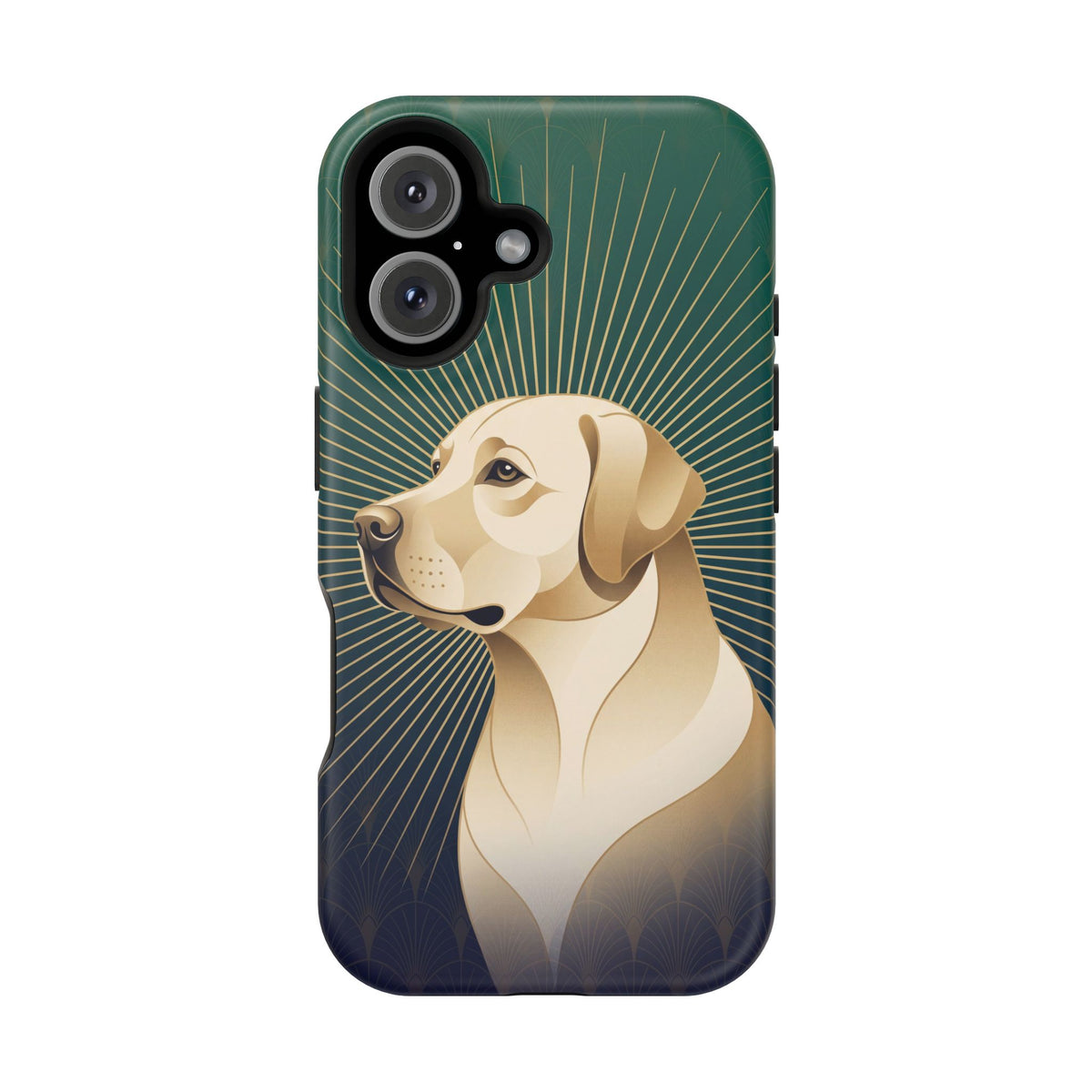 Art Deco Labrador Phone Case — Tough Magnetic Case with Wireless Charging