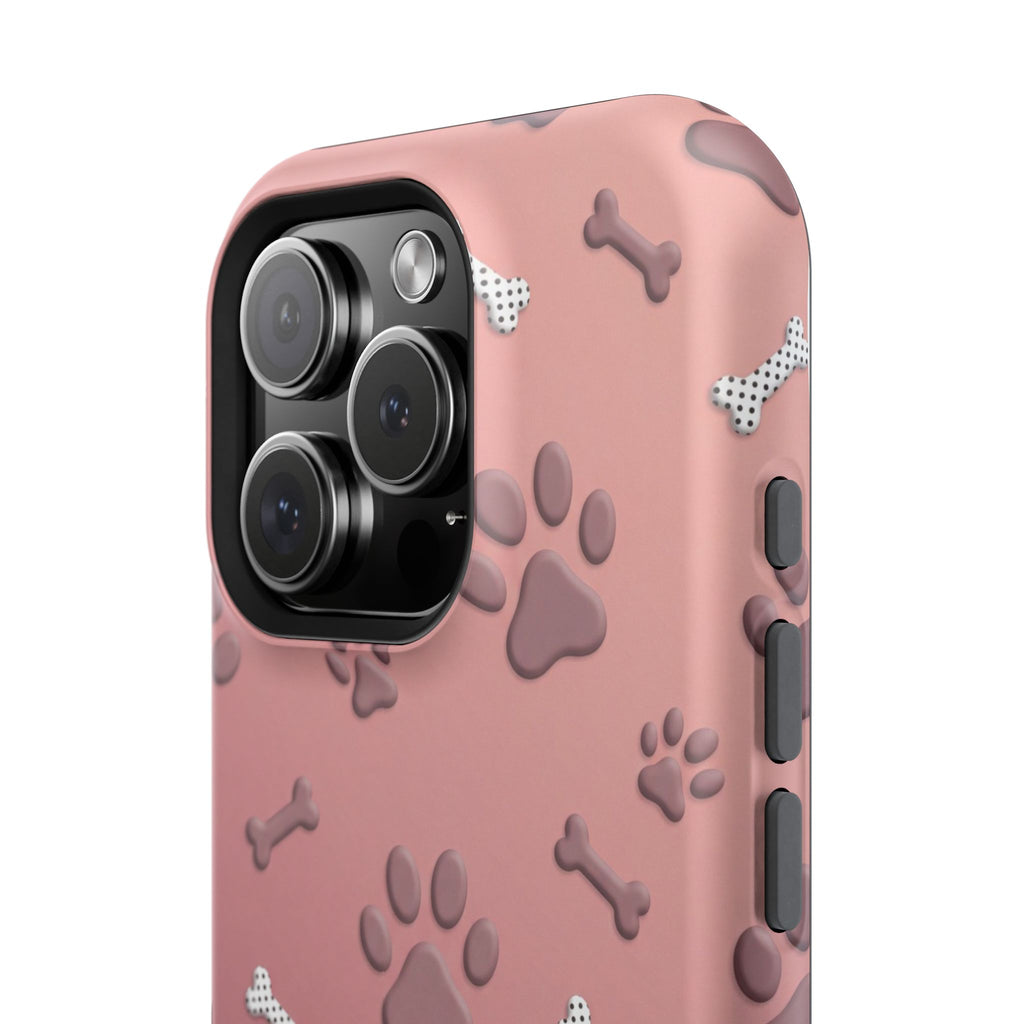 Paws & Bones Phone Case — Impact-Resistant Wireless Charging Cover
