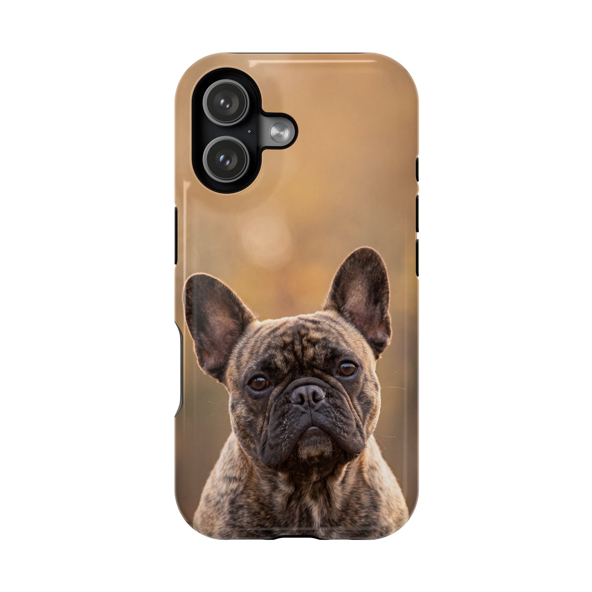 Brindle French Bulldog Phone Case — Impact-Resistant Wireless Charging Cover