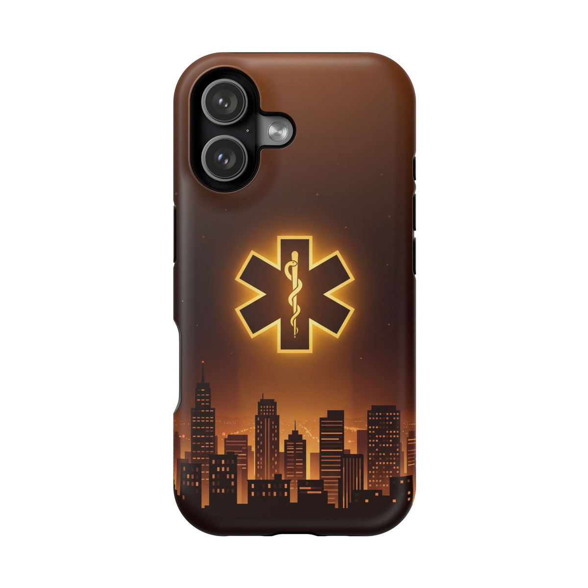 Paramedic/EMT Skyline Phone Case — Magnetic Wireless Charging Cover