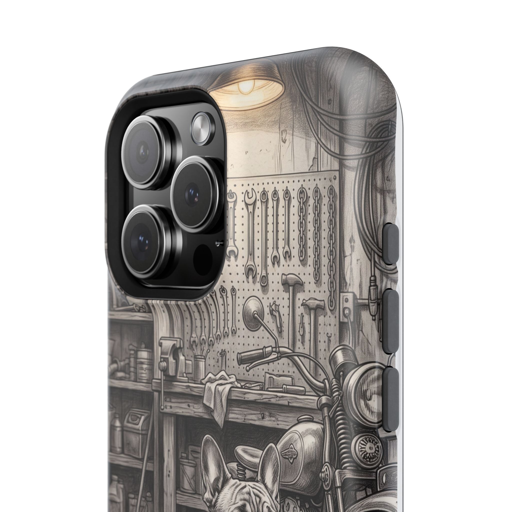 Personalized French Bulldog Vintage Street Phone Case — Wireless Charging Cover