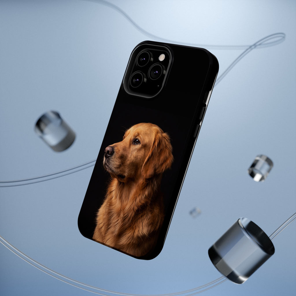 Golden Retriever Portrait Phone Case — Impact-Resistant Wireless Charging Cover