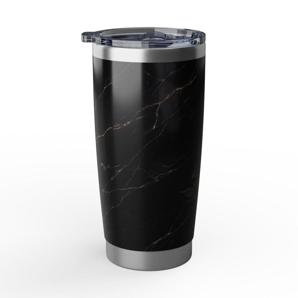 Sailing Personalized Tumbler | Gold Engraved Marble Art — 20 oz Stainless Travel Mug