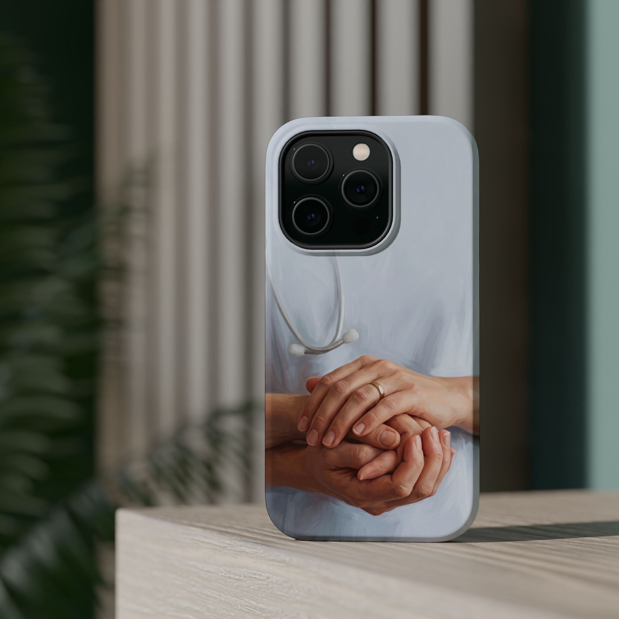 Impact-Resistant Phone Case — Caring Hands Wireless Charging Cover