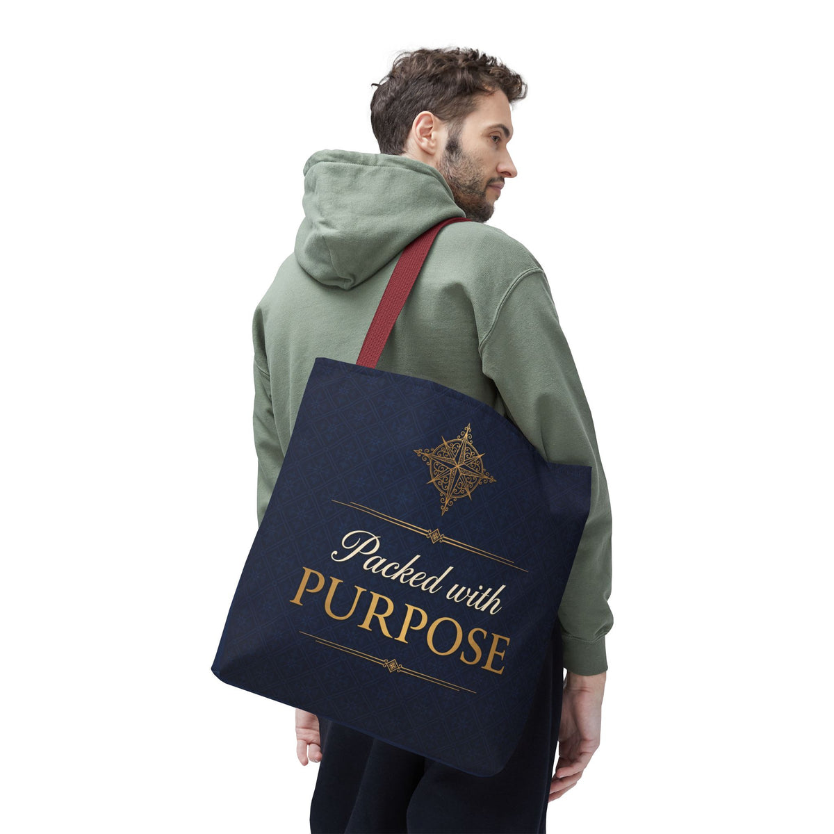 Packed with Purpose Tote | Inspirational Nurse Gift Tote Bag | Healthcare Worker Appreciation Gift | Premium Polyester Carry-All