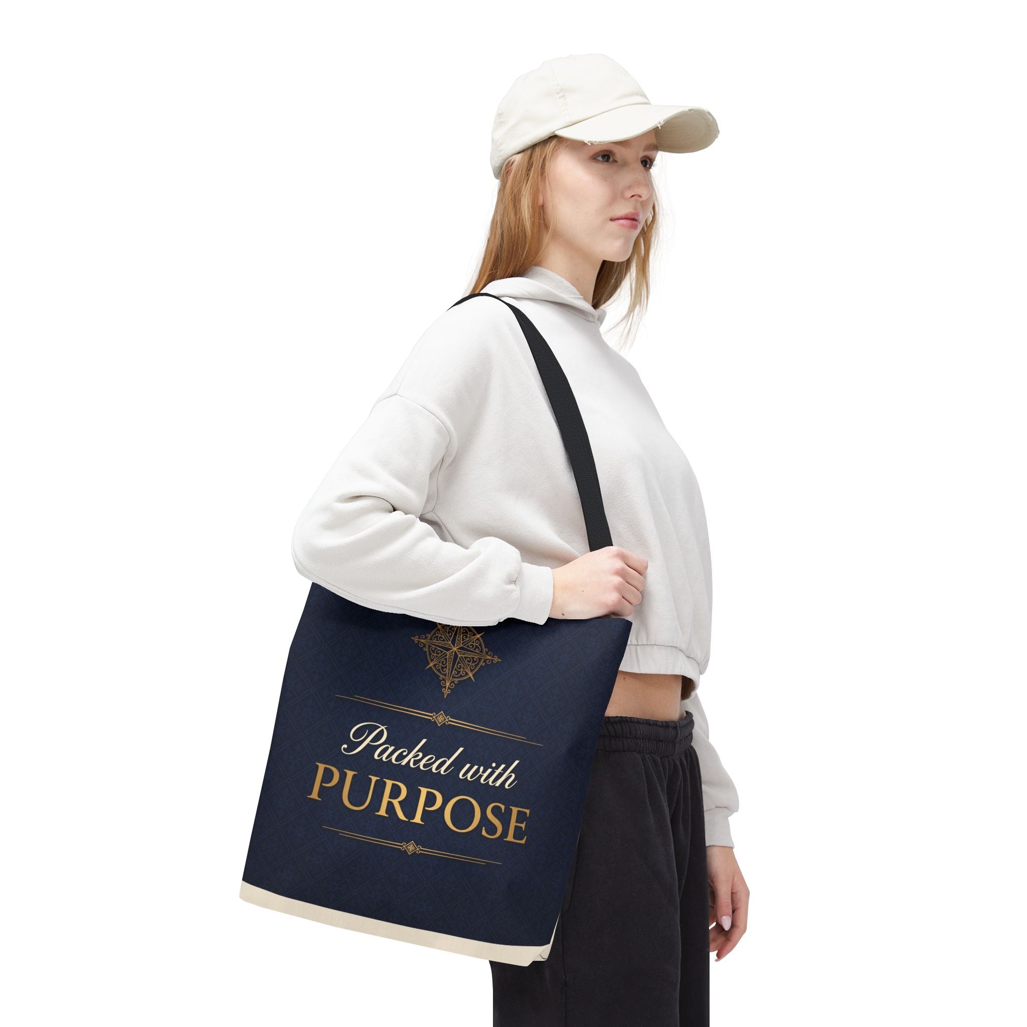 Packed with Purpose Tote | Inspirational Nurse Gift Tote Bag | Healthcare Worker Appreciation Gift | Premium Polyester Carry-All