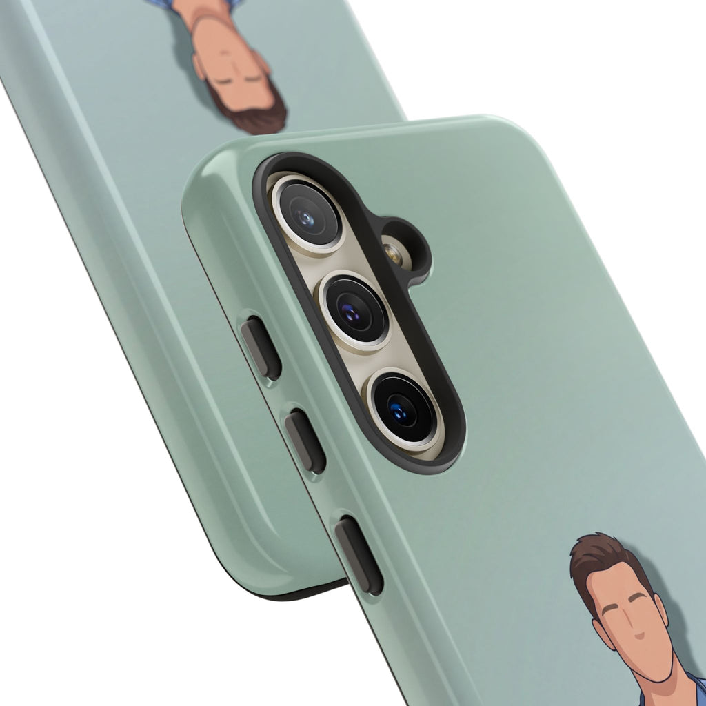 Male Nurse Phone Case | Confident Nurse in Blue Scrubs Illustration | iPhone & Samsung