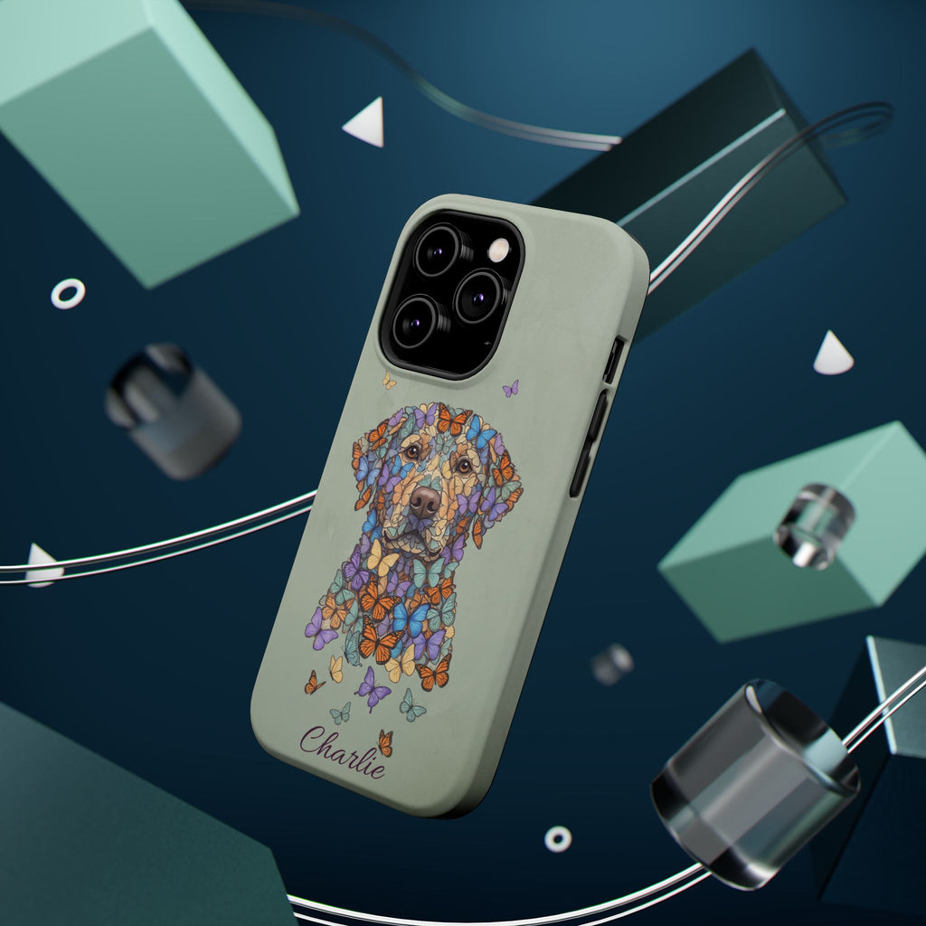 Personalized Butterfly Labrador Phone Case — Tough Magnetic Case with Wireless Charging