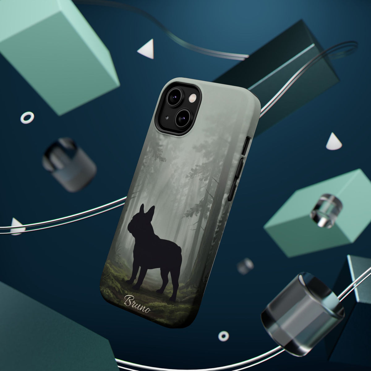 Personalized French Bulldog Misty Forest Phone Case — Wireless Charging Cover