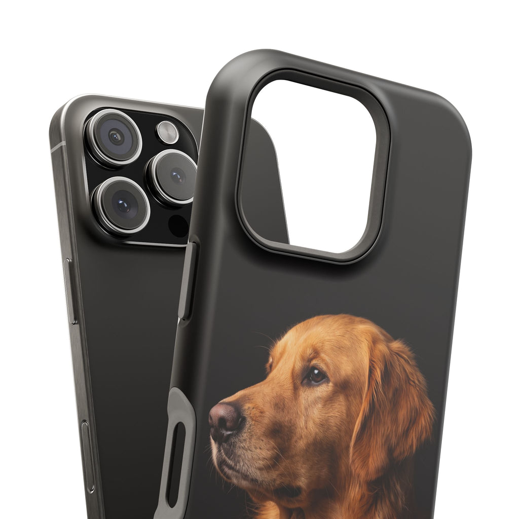 Golden Retriever Portrait Phone Case — Impact-Resistant Wireless Charging Cover