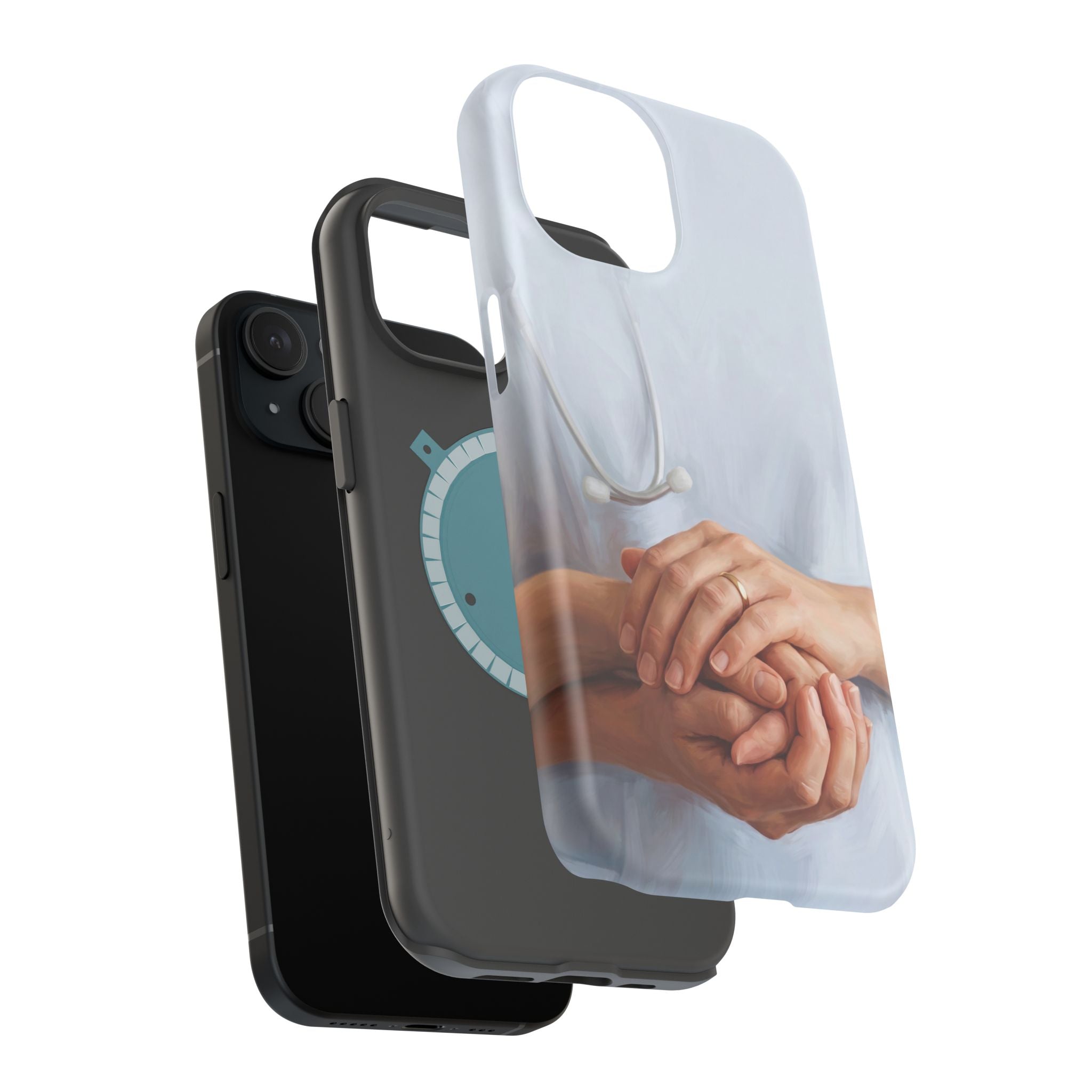 Impact-Resistant Phone Case — Caring Hands Wireless Charging Cover