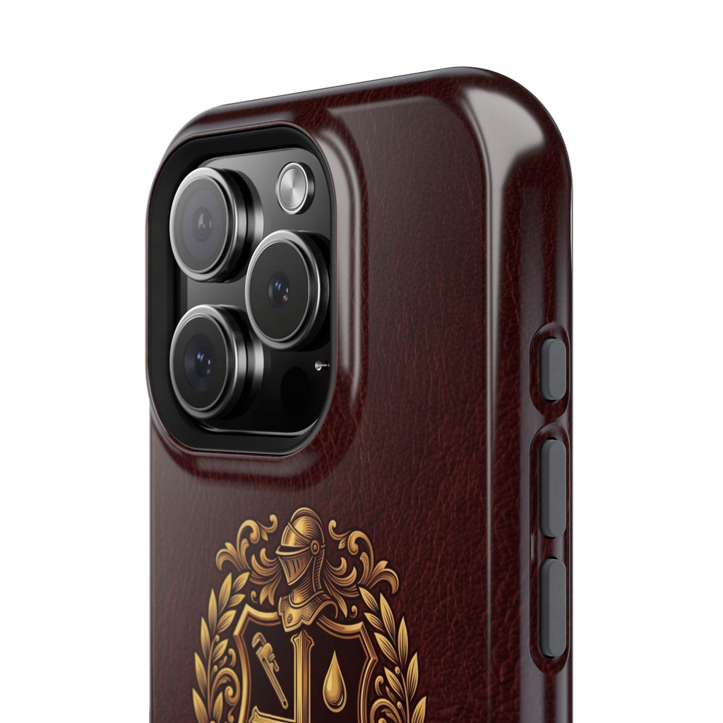 Plumber Crest Phone Case — Heraldic Shield Design Wireless Charging Cover