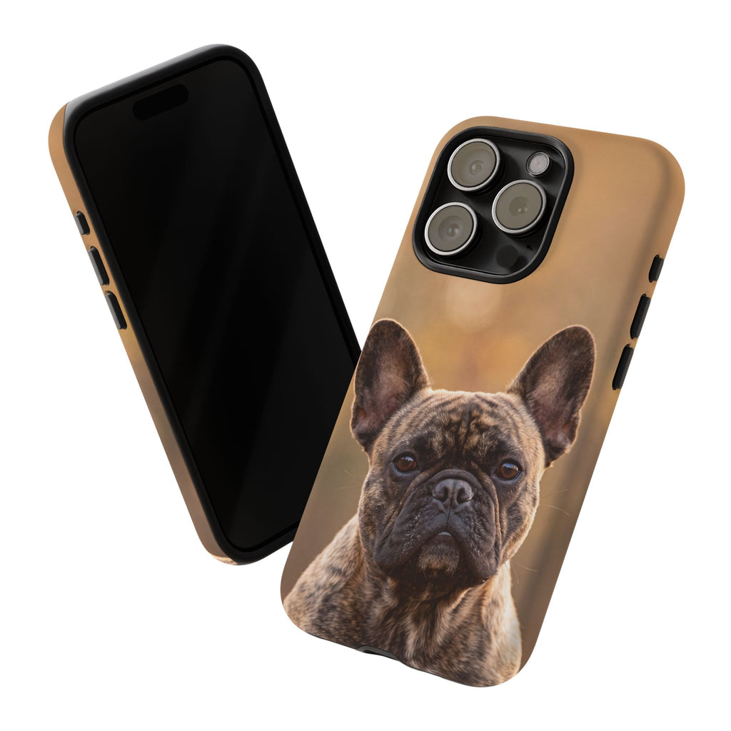 French Bulldog Portrait Phone Case | Realistic Brindle Frenchie Photo Case | iPhone & Samsung