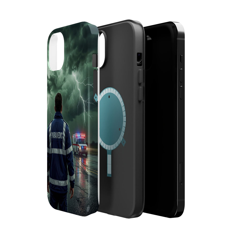 Paramedic Green Storm Phone Case — Magnetic Wireless Charging Cover