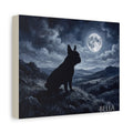 French Bulldog Silhouette Personalized Canvas | Moonlit Night Wall Art
