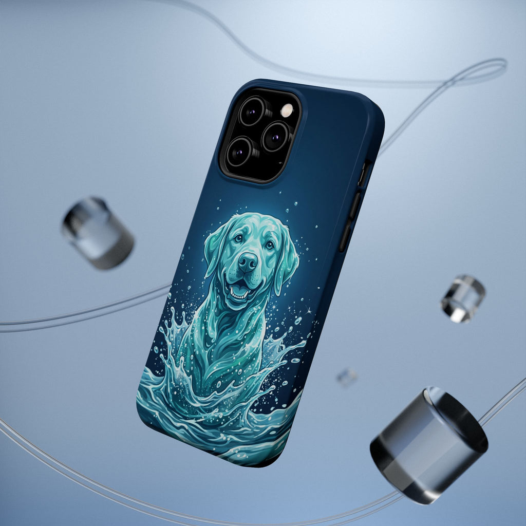 Water Splash Labrador Phone Case — Tough Magnetic Case with Wireless Charging