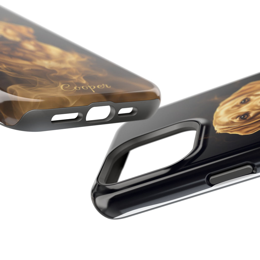 Personalized Gold Smoke Labrador Phone Case — Tough Magnetic Case with Wireless Charging