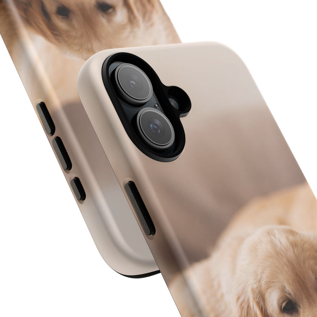 Sleepy Golden Retriever Puppy Phone Case | Cozy Cuddly Puppy Portrait | Samsung & iPhone