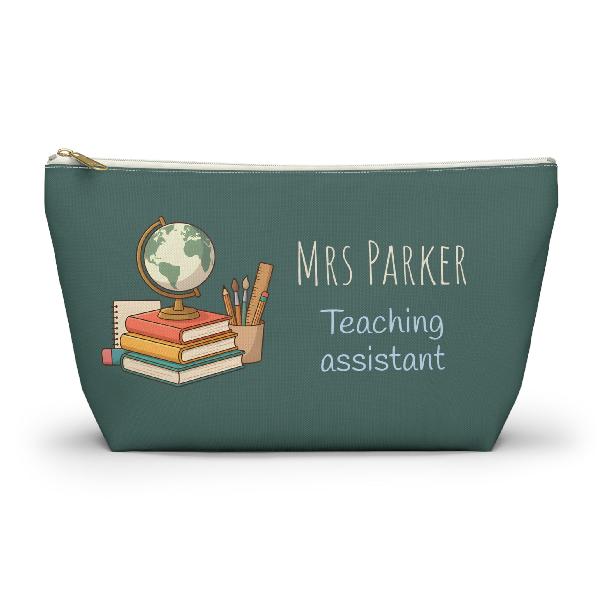 Personalized Teacher Gift Pouch – Custom Name Makeup Bag for Teachers