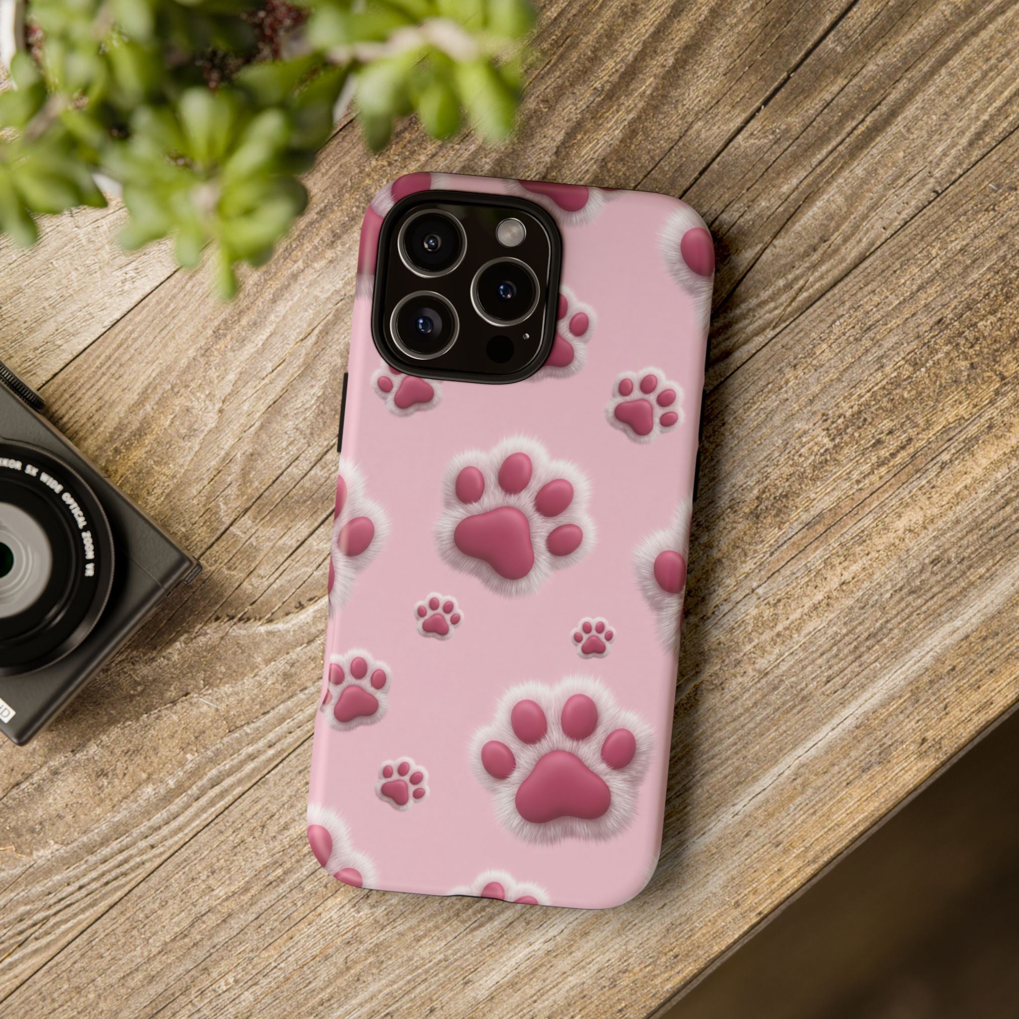 iphone & Samsung - Pink Paws Tough Phone Case — Cute Protective iPhone Cover