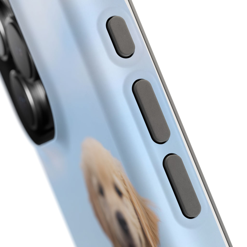 Golden Retriever Puppy Duo Phone Case — Impact-Resistant Wireless Charging Cover