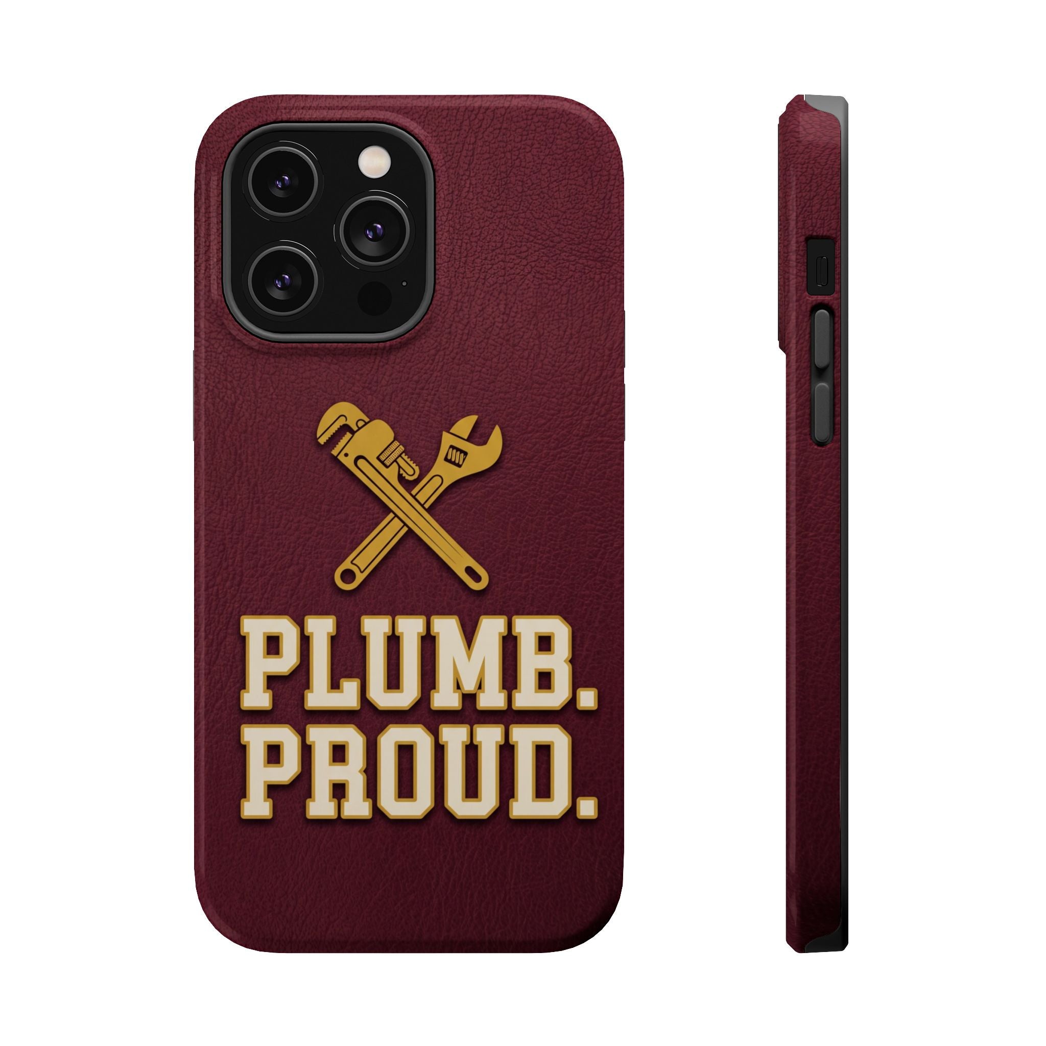 Plumb. Proud. Phone Case — Crossed Wrenches Wireless Charging Cover