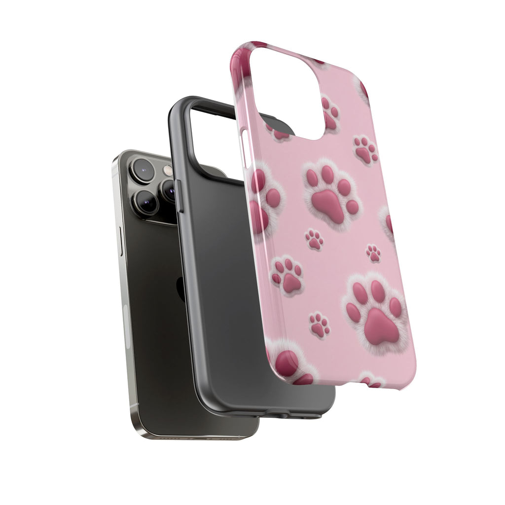 iphone & Samsung - Pink Paws Tough Phone Case — Cute Protective iPhone Cover