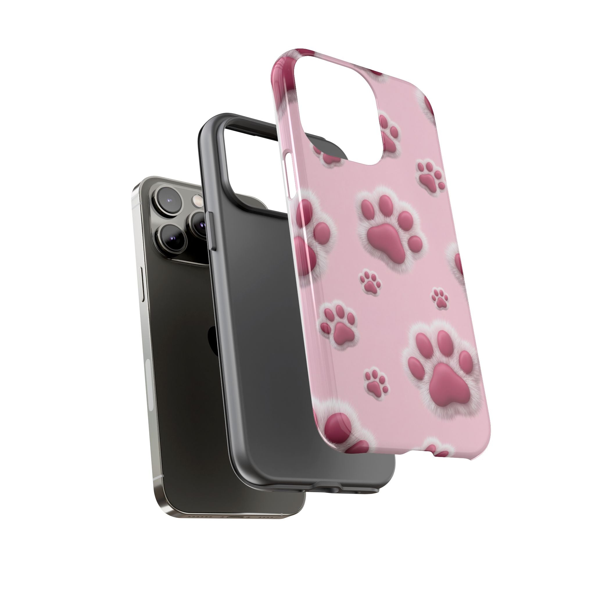 iphone & Samsung - Pink Paws Tough Phone Case — Cute Protective iPhone Cover